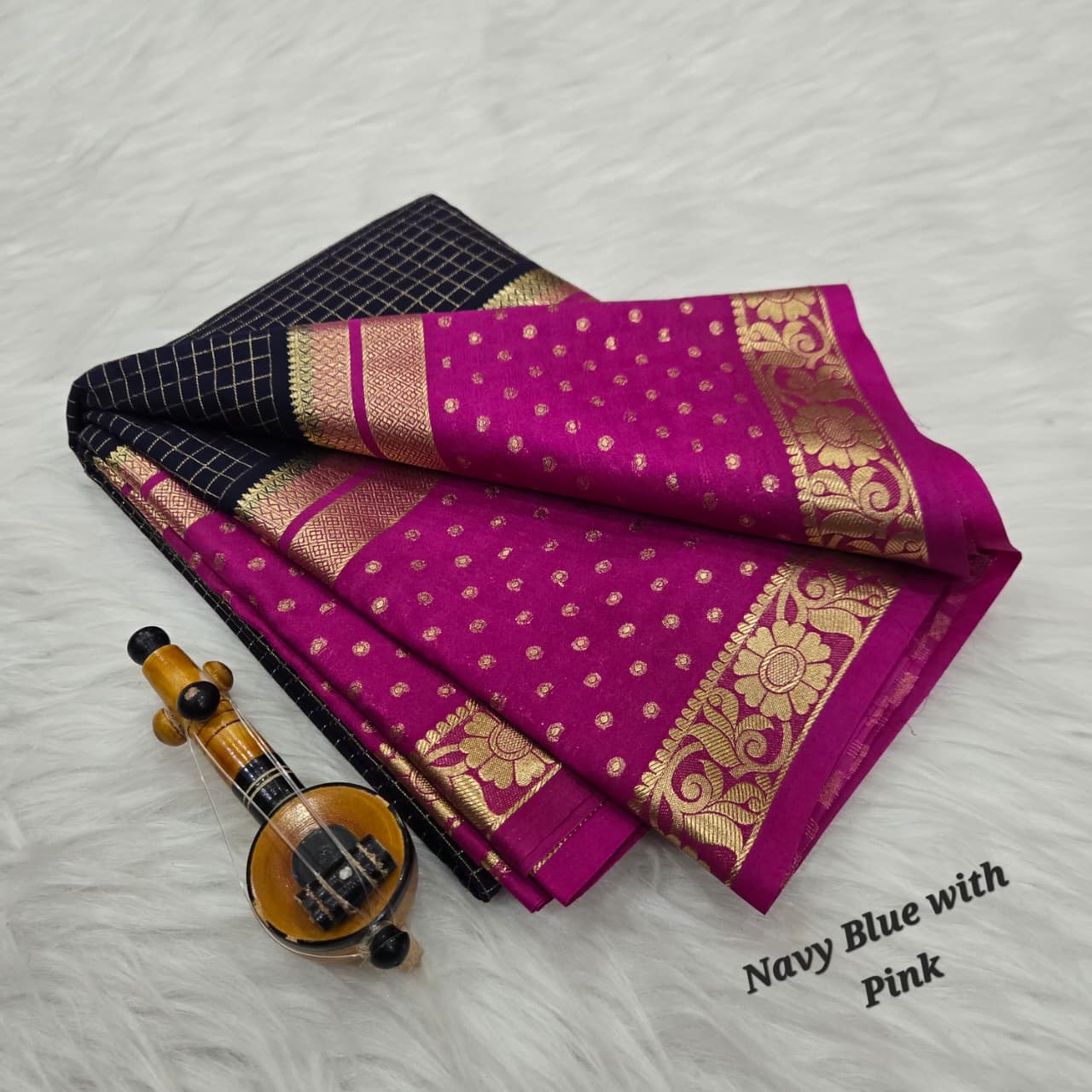 Red and Black  Premium Quality Semi Mysore Crepe Silk Saree.